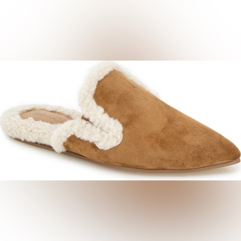 Splendid Liza Pointed Toe Mule in camel fur color